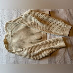 Holey cream sweater size medium. Worn once